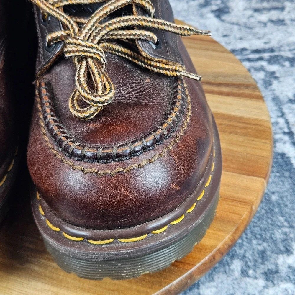 Vintage Dr. Martens 9042 Lace Up Leather Hiking Boots Men 10 Made In England 90s